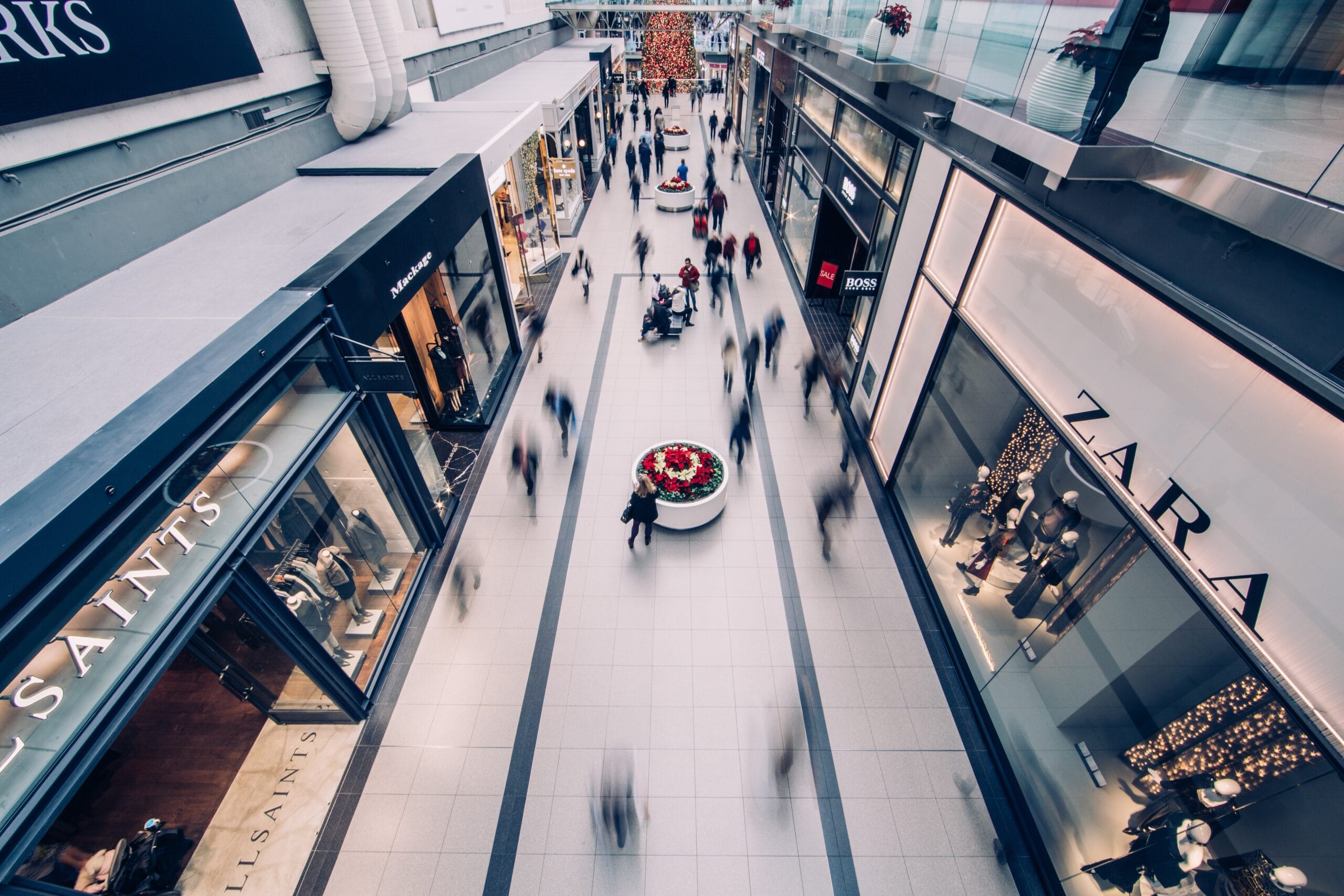 Shopping centre time-lapse image