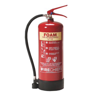 Foam Fire Extinguisher on transparent background
