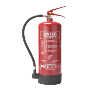 Water Fire Extinguisher on transparent background