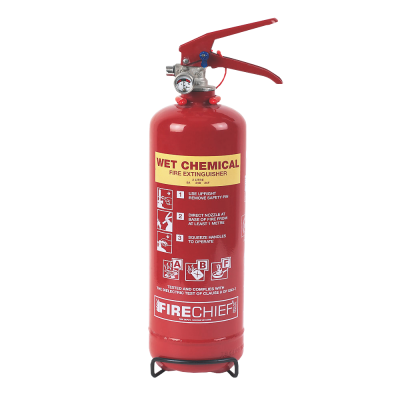 Wet Chemical Fire Extinguisher on transparent background