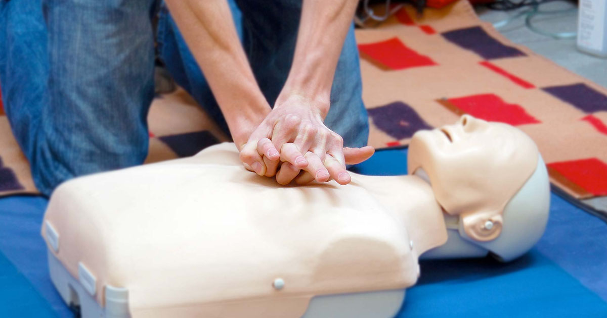 Persong carrying out CPR training