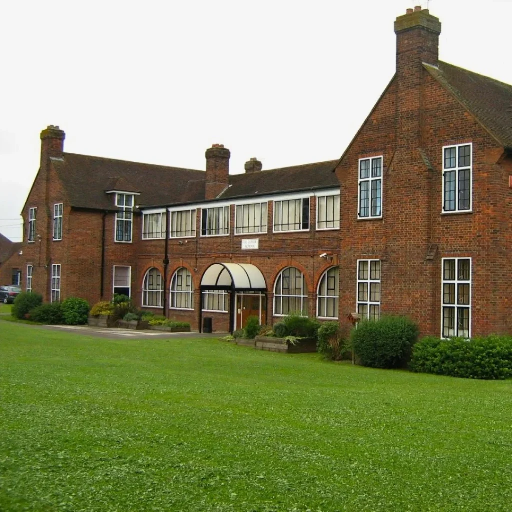 School Image of the main entrance of Falconer School, Bushey