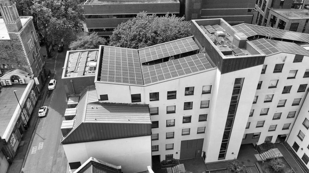 solar panels on block of flats