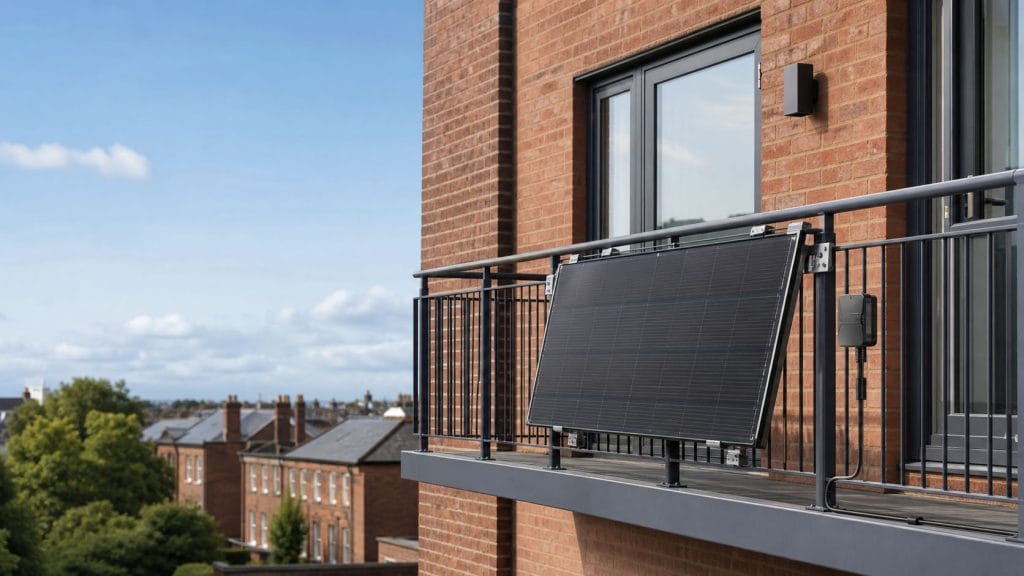 Plug-In Solar Panels on balcony of a flat