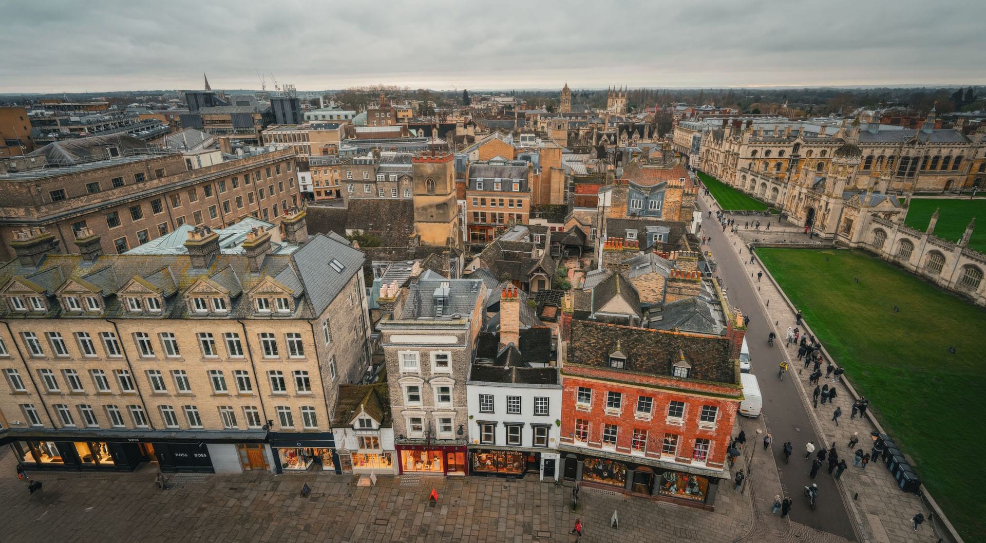 An aerial image of student accommodation in Oxford